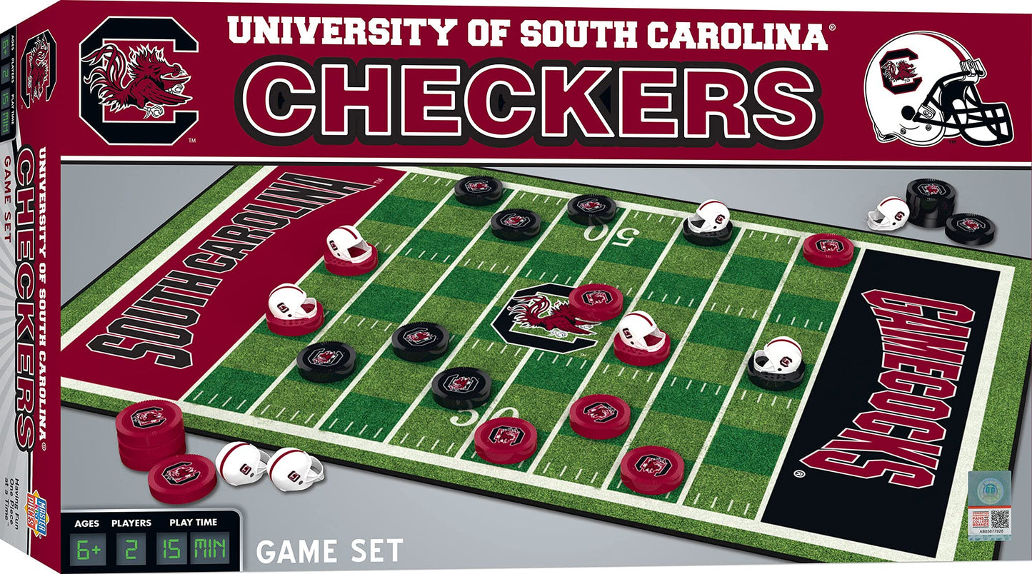 MasterPieces Family Game - NCAA South Carolina Gamecocks Checkers - Officially Licensed Board Game For Kids & Adults