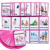 Richardy 45Pcs/Set Daily Routines Kids Gifts English Flash Cards Pocket Card Educational Learning Toys For Children Pre-School Educational