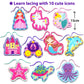 Krafun Beginner Unicorn My First Lacing Card Kit For Kids Arts & Crafts, 10 Easy Princess, Mermaid, Lacing Projects, Toddlers Lace Project, Fine Motor Preschool Skills Toys