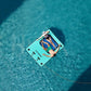 CALOBANA Inflatable 8ft x 6ft Floating Dock, Mint Green & Black Water Platform with Rope Ladder for Boats, Pool, and Relaxation