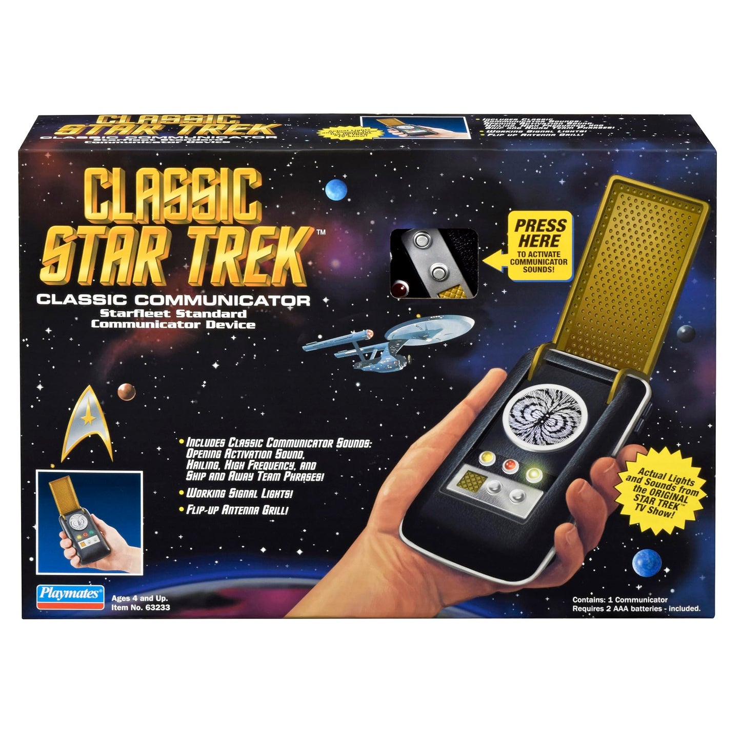PlayMates Star Trek Communicator Model 63233 - Multi-Color Plastic Replica