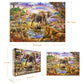 Jigsaw Puzzles 1000 Pieces African Animal Puzzles Animal World Jigsaw Puzzles for mature-themed Teens Kids Jungle Scene Jigsaw Puzzles Game Toy Gift Home Decoration
