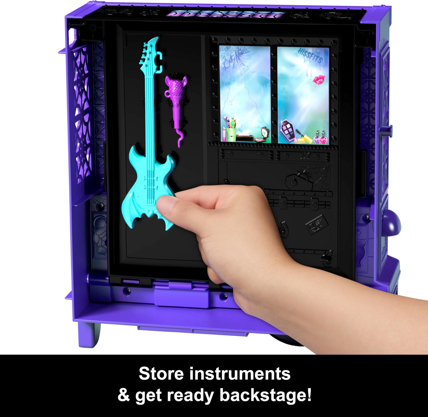 Monster High Draculaura Doll & Playset - Fangtastic Food Truck with Pullout Stage, 13+ Accessories, Multicolor, Model HXH83