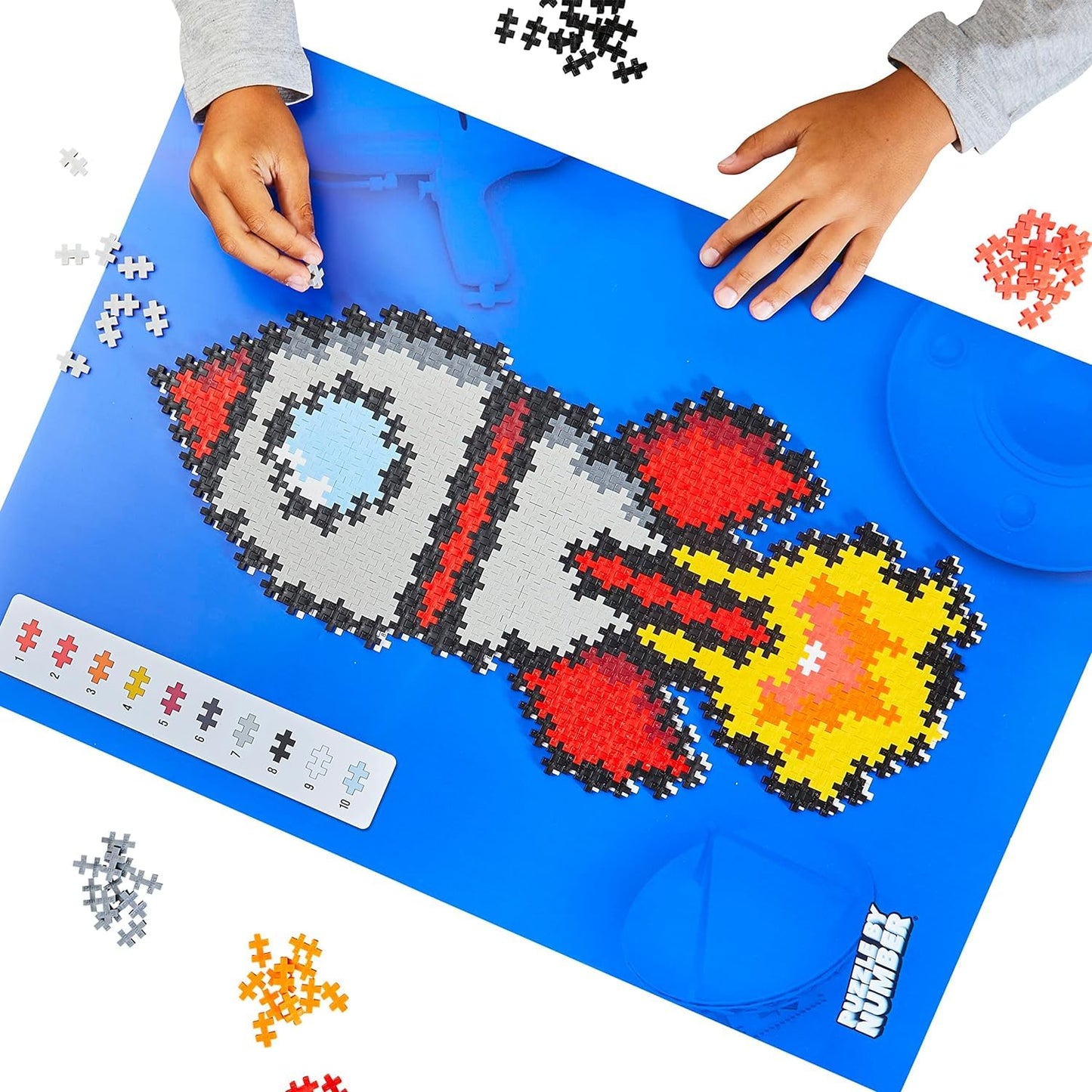 Plus Plus - Puzzle By Number Rocket Of 500 Pieces - Construction Set - Pp3930