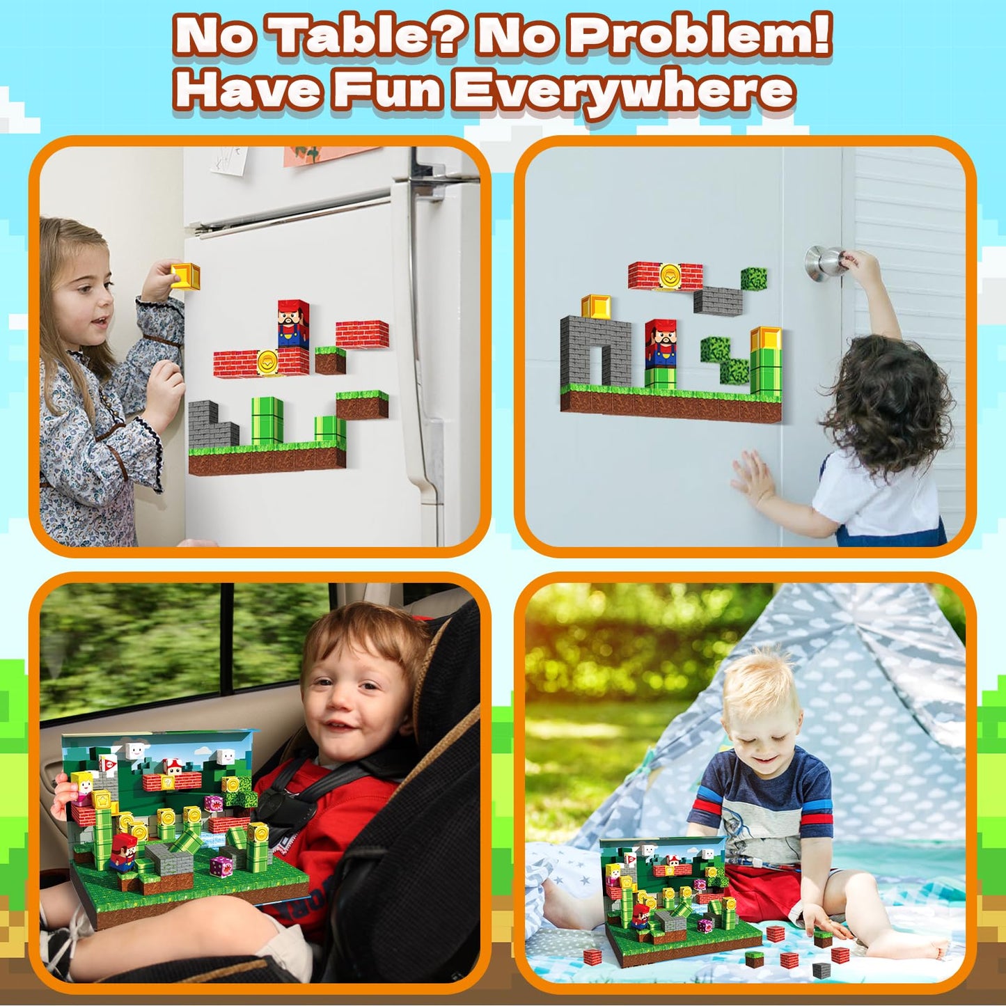 Magnetic Blocks 100Pcs Magnetic Building Cubes With Multi-Functional Magnet Box Travel Set Stem Sensory Construction Toys For Bo