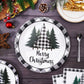 Whaline 100Pcs Christmas Tableware Set Buffalo Plaid Xmas Tree Disposable Dinnerware Set 50Pcs Paper Plates 25Pcs Napkin 25Pcs C