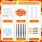 Yaomiao 30 Sets Fall Thanksgiving Suncatchers Art Kits DIY Turkey Squirrel Drawing Crafts Bulk Paint Your Own Window Ornaments f