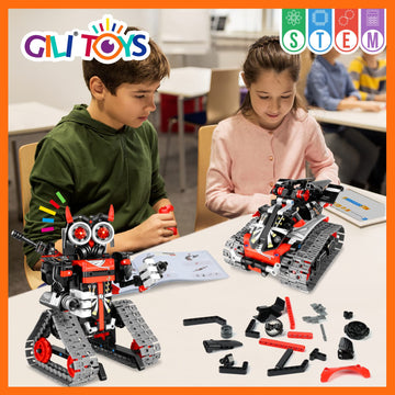 GILI Robot Building Remote Control Gift STEM Building Kit for Boys 8-12 - 3 in 1 Educational Toys for 6 7 8 9 10 11 12 + Year Ol