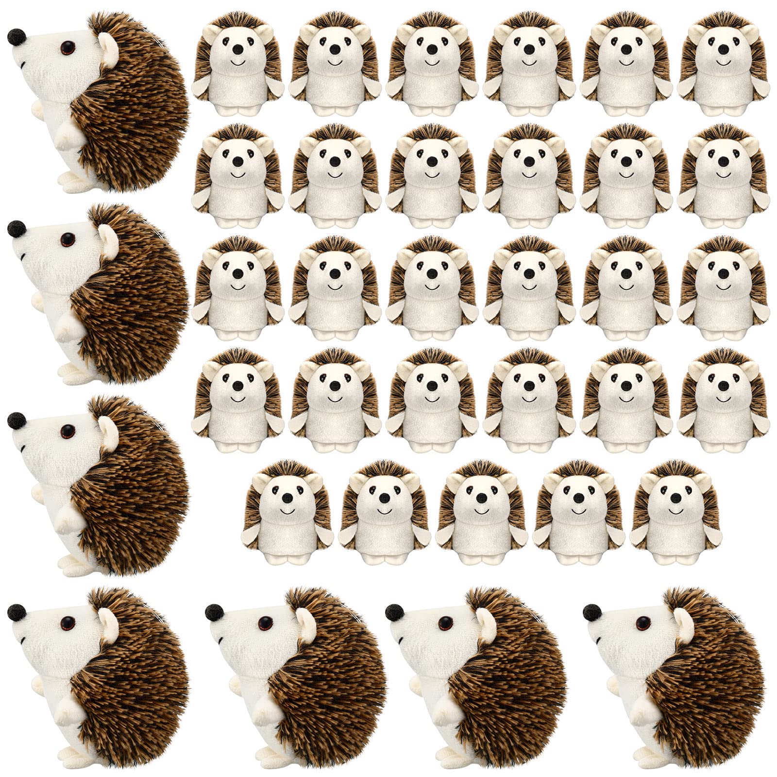 Zubebe Mini Hedgehog Toy Bulk Easter Plush Stuffed Animal 4 Inch Small Party Favor Decoration Diy Keychain Kid Children Classroom First Day Of School Gifts For Baby Shower Birthday(36 Pcs)