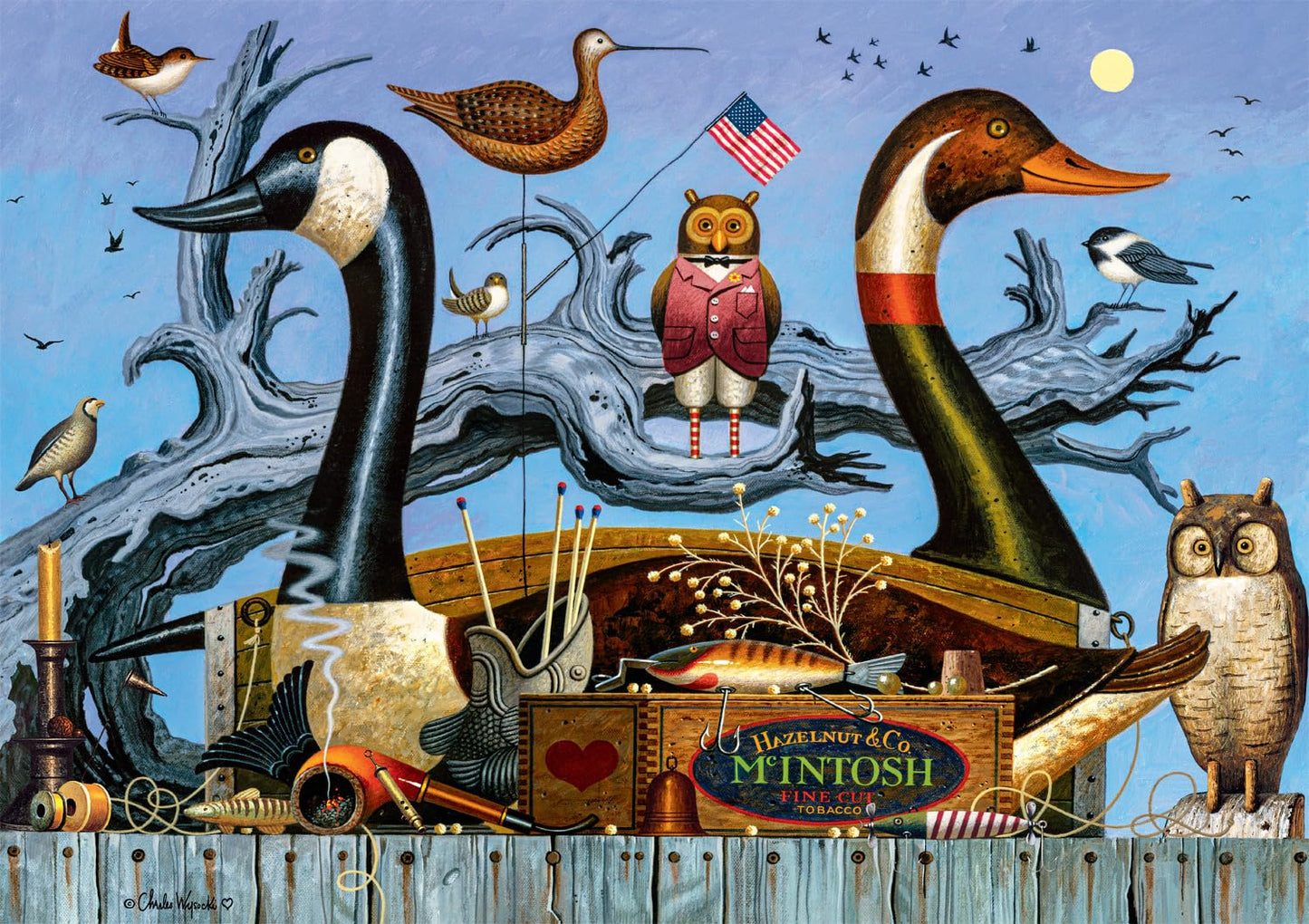 Buffalo Games - Charles Wysocki - Hunter'S Lures - 300 Piece Jigsaw Puzzle For Adults -Challenging Puzzle Perfect For Game Nights - Finished Size Is 21.25 X 15.00