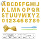 Diy Banner Kit With Letters Glitter Banner Letters Gold Customizable Birthday Banners Graduation Banner Custom Party Hanging Banner For Graduation Wedding Party Baby Shower Decoration (Gold)