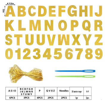 Diy Banner Kit With Letters Glitter Banner Letters Gold Customizable Birthday Banners Graduation Banner Custom Party Hanging Banner For Graduation Wedding Party Baby Shower Decoration (Gold)