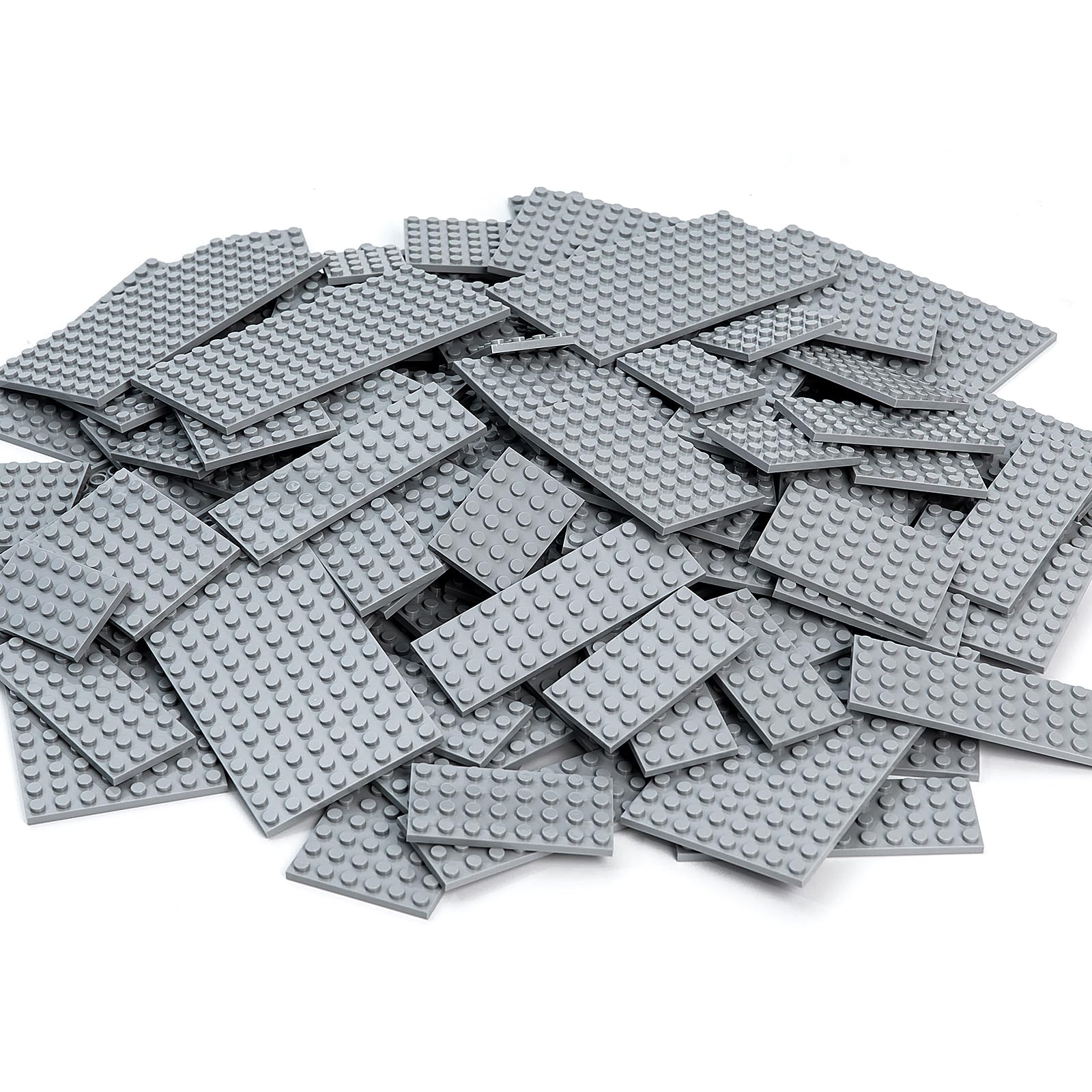 Mannidoo 110 Pieces Classic Building Plates, 11 Sizes Small Baseplates Multipacks - Compatible With Lego Building Pieces, Flat P