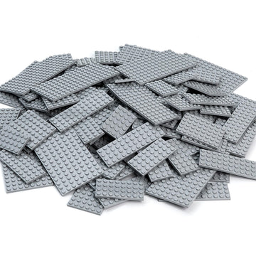 Mannidoo 110 Pieces Classic Building Plates, 11 Sizes Small Baseplates Multipacks - Compatible With Lego Building Pieces, Flat P