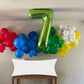 Paticool 40 Inch Green Number Balloon 7, Large Number Foil Balloons Mylar For Girl Boy Birthday Party Celebration Decorations Su