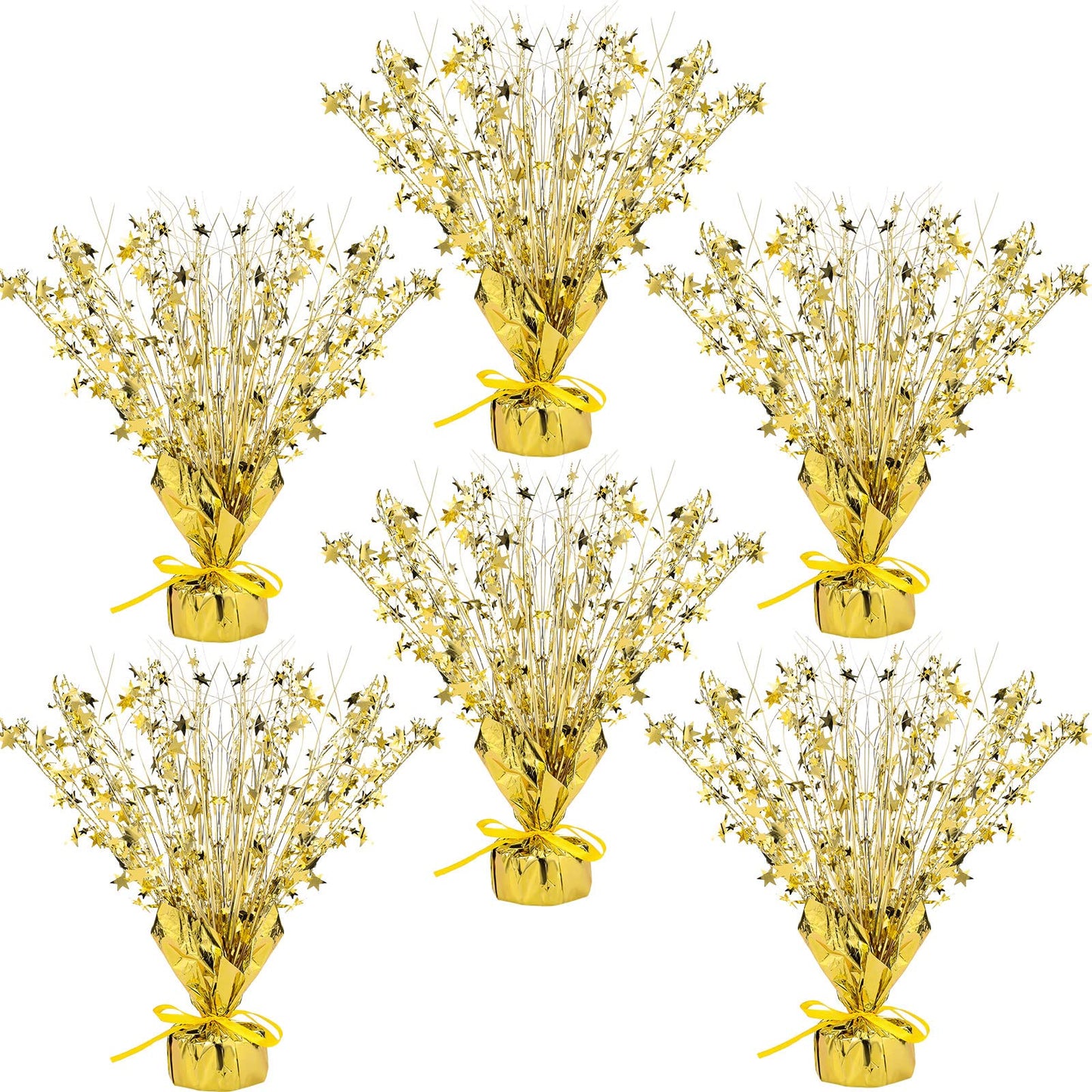 Crowye 6 Pcs Metallic Foil Spray Centerpiece Fall Party Star Table Decoration Halloween Table Decor For Summer Autumn Birthday P