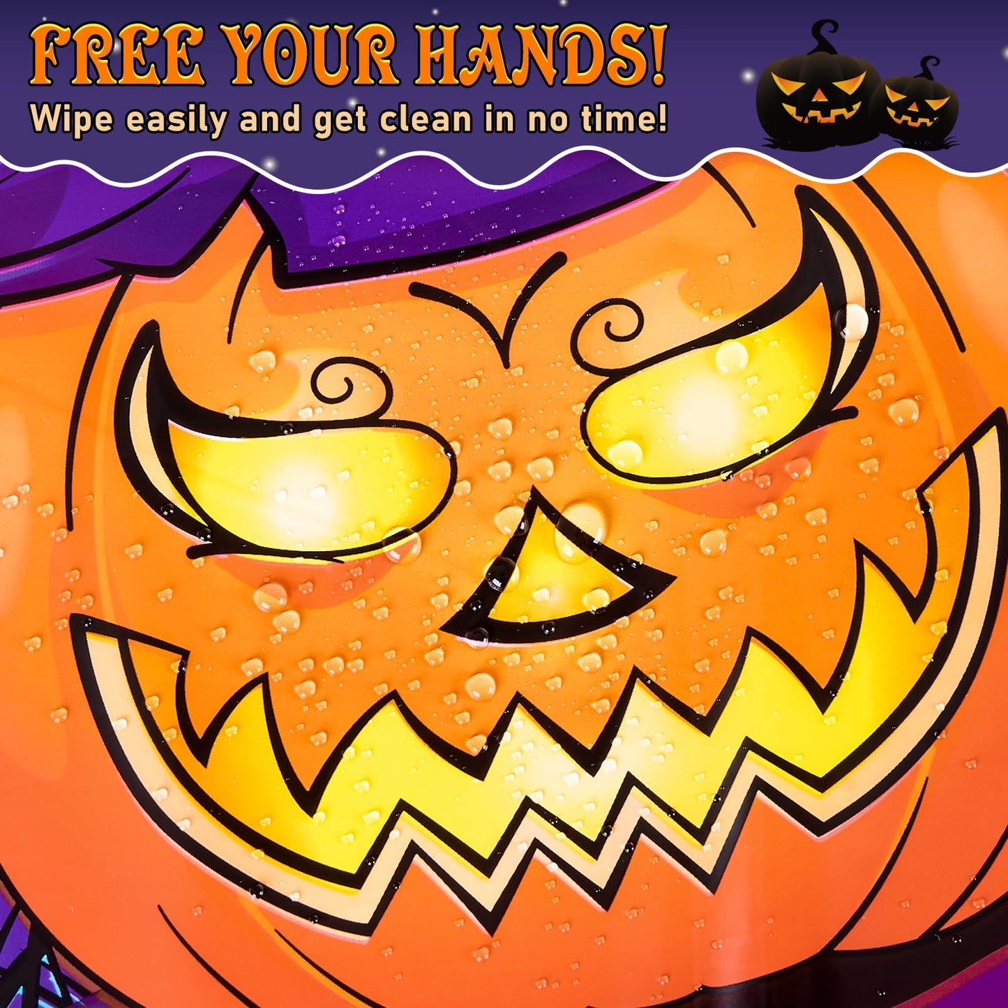 WERNNSAI Halloween Tablecloths 2 PCs - Halloween Party Tablecloth Halloween Plastic Tablecloth 108 x54    Disposable Tablecloth