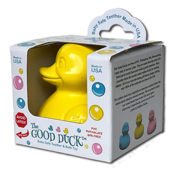 Celebriducks The Good Duck - Bpa & Pvc Free Rubber Duckie Baby Bath Toy Teether - Yellow
