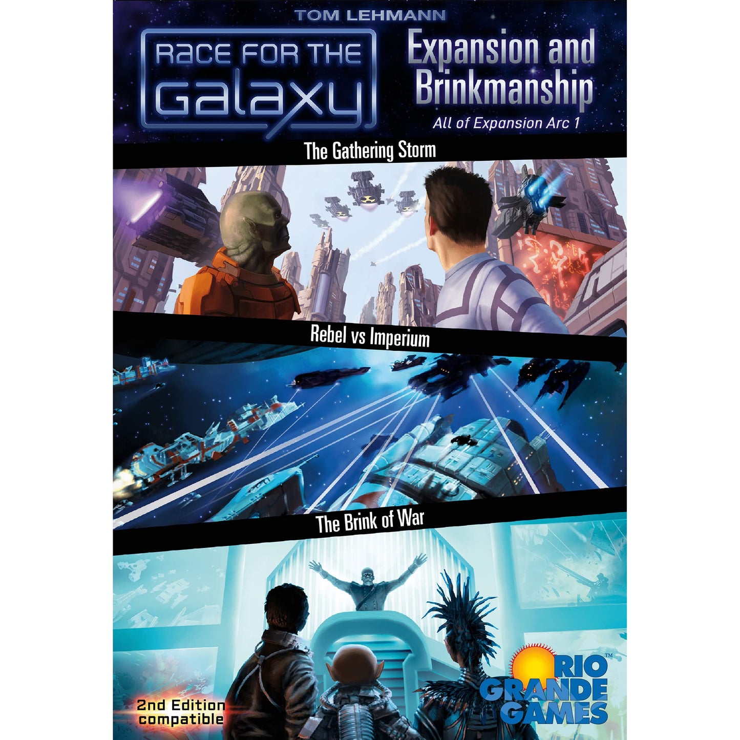 Rio Grande Games Race for The Galaxy Expansion - Brinkmanship, 1-6 Players, Ages 14+, Multicolor, RGG567, 30-60 Min Playtime