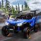 MOLACHI 24V 2 Seater Kids Ride on UTV Car 4WD Battery Powered Electric Vehicle for Kid Ride On Truck with Remote Control Safety Belts 3 Speeds (Blue)