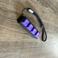Zkeebs Four-Button Clicky Mechanical Switch Fidget Toy - Plastic, Purple Keycaps, Stress Relief, ADHD - Black Base