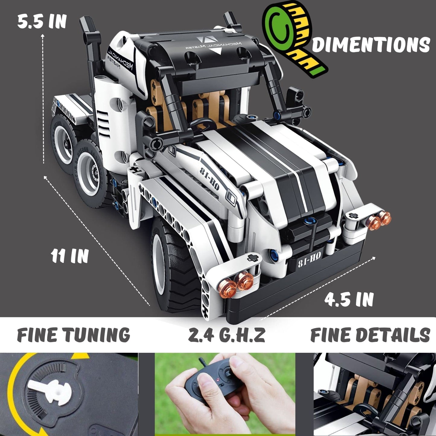 Remote Control Truck For Boys 8-12 Building Blocks Set Build Your Own Rc Semi Truck Toy A Fun Engineering Kit Stem Building Toy