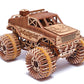 Wood Trick Monster Pickup Truck Car 3D Wooden Puzzle - Rides Up To 18 Feet - 8.3X6.3 In - Model Truck Kit To Build For Adults And Kids