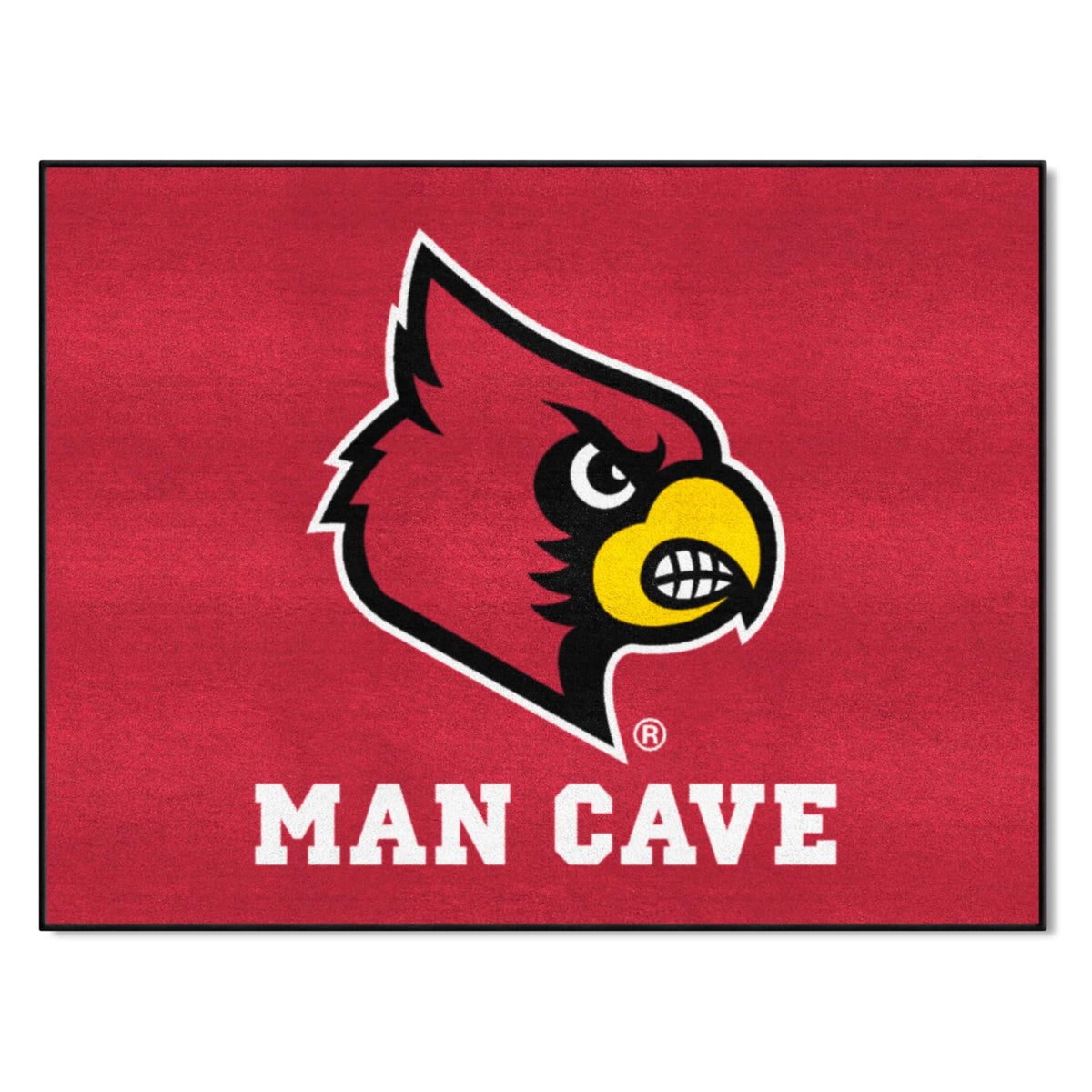 FANMATS 14657 University of Louisville All-Star Mat - Man Cave | Red | 33.75x42.5 | Cardinal Head Primary Logo