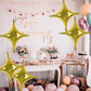 TONIFUL 20Pcs 26Inch Star Balloons Large Gold Four Pointed Star Shape Foil Balloons Big Gold Star Mylar Balloons for Birthday We