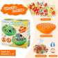 Marble Balance Game - 50 Colorful Marbles with Built-in Storage, Fun Family Challenge for 1-4 Players, Educational Toy for Kids