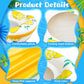 Briwooody 2 Pcs Inflatable Pool Float Mat Pool Floaties Rafts with Headrest Loungers Sun Tanning Floaty for mature-themed Cool Water Hck Chair for Summer Swimming Pool Lake Beach Party Toys (Net)