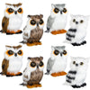 Hydren 8 Pieces Valentines Day Gifts Mini Stuffed Owl Plush Toy 3.2 Inch Soft Owl Stuffed Animal Gray Snowy Owl Plush White Owl
