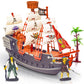Artcreativity 10 Inch Pirate Boat, Detailed Pirate Ship Toy Playset With 2 Pirate Action Figures & Tree, Fun Pirate Party Favor And Prize, Best Gift For Boys & Girls Ages 3+