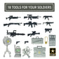 United States Army Recon Platoon Playset with 3 Military Action Figures  Mini  & Accessories - Toy Soldiers for Kids 3+