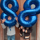 Navy Blue Number 80 Balloon 40 Inch, 80 Number Balloon, 80Th Navy Blue Birthday Decorations, 80 Year Old Women Men Blue Party Su