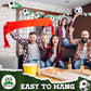 Boao 4 Pcs Soccer Party Decorations Soccer Banner Hanging Paper Garland Sports Bunting Sports Ball Decorations for Birthday Part