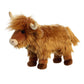 Aurora® Realistic Miyoni® Highland Cattle Stuffed Animal - Lifelike Detail - Cherished Companionship - Brown 10 Inches