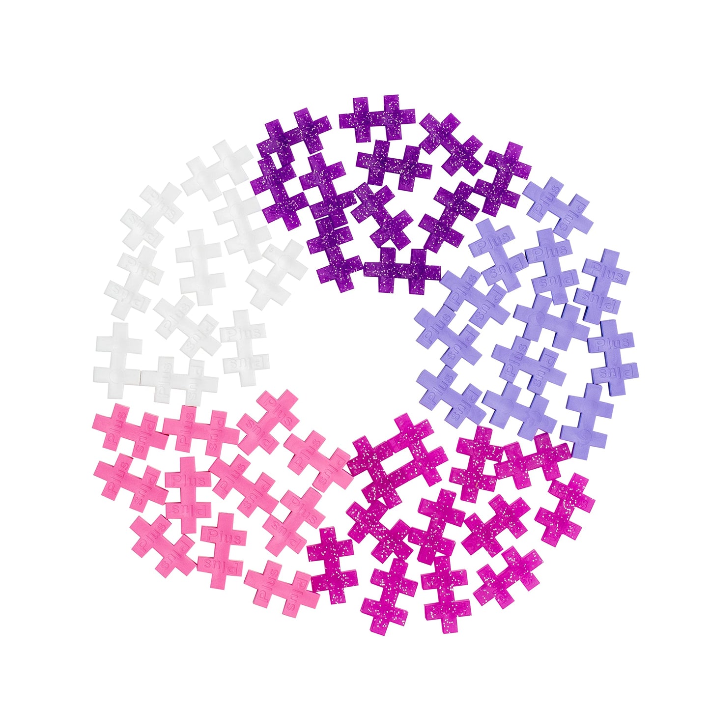 Plus Plus 70 Piece Interlocking Building Blocks For Kids, Open Ended Connecting Toys, Stem Bin Classroom Mini Manipulatives - Glitter Mix Play Tube