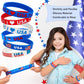 Junebrushs 24Pcs 4Th Of July Party Favors Silicone Bracelets Usa American Flag Red White And Blue Rubber Wristbands For Patrioti