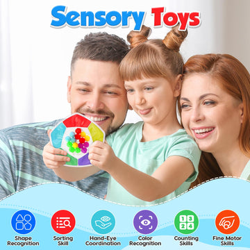 Color Sorting Toys Sensory Toys: Montessori Toys For Toddlers Quiet Fidgets For Classrrom, Fine Motor Skill Games Preschool Learning Activities Calm Dwon Travel Toys For Boys Girls Gifts Ages 3 4 5