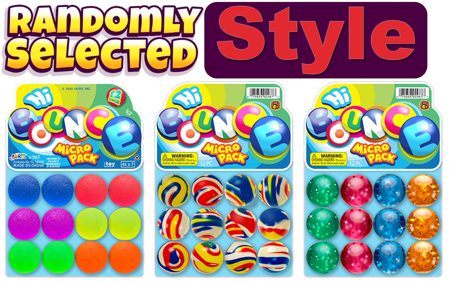 2Chill Super Hi Bounce Balls (2 Packs Of 12 Balls Each) Small Toys Party Favors For Kids Racketball. Giveaways Gift & Prize Toy Bouncy Balls For Kids Ball Gift Set 967-2S