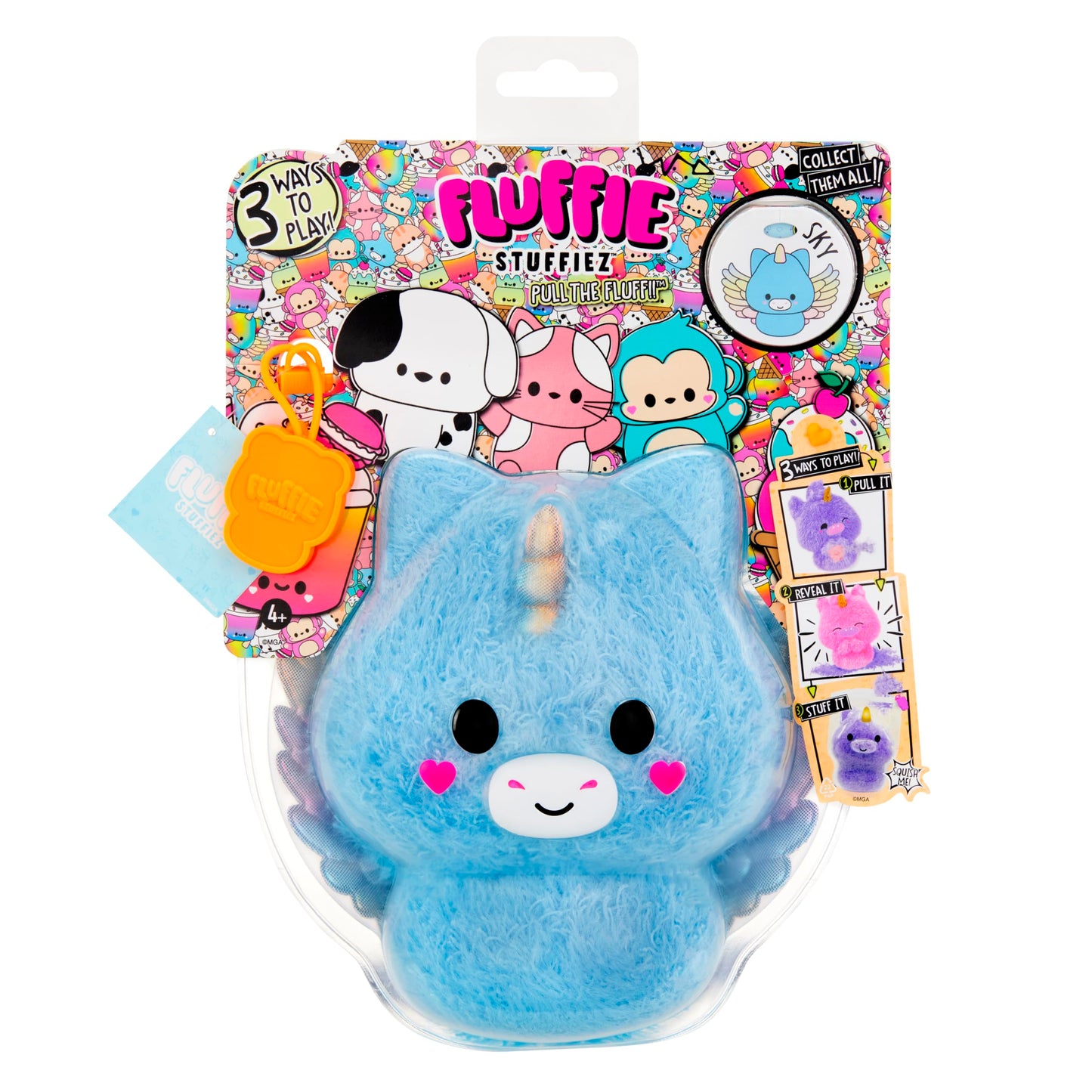 Fluffie Stuffiez Pegasus Small Collectible Feature Plush, Surprise Reveal Unboxing With Huggable Asmr Fidget Diy Fur Pulling, Ul