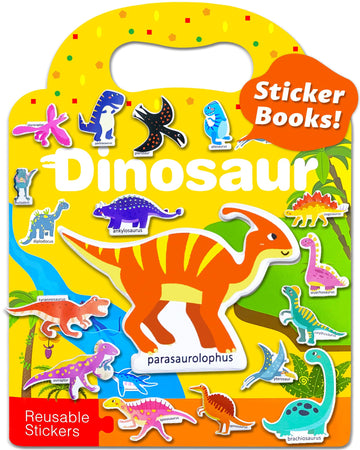Benresive Reusable Sticker Books For Kids 2-4, Sticker Books For Toddlers 1-3, Toddler Sticker Book Age 2-4, Toddler Travel Toys Activities Crafts Gifts - Dinosaur Sticker Book