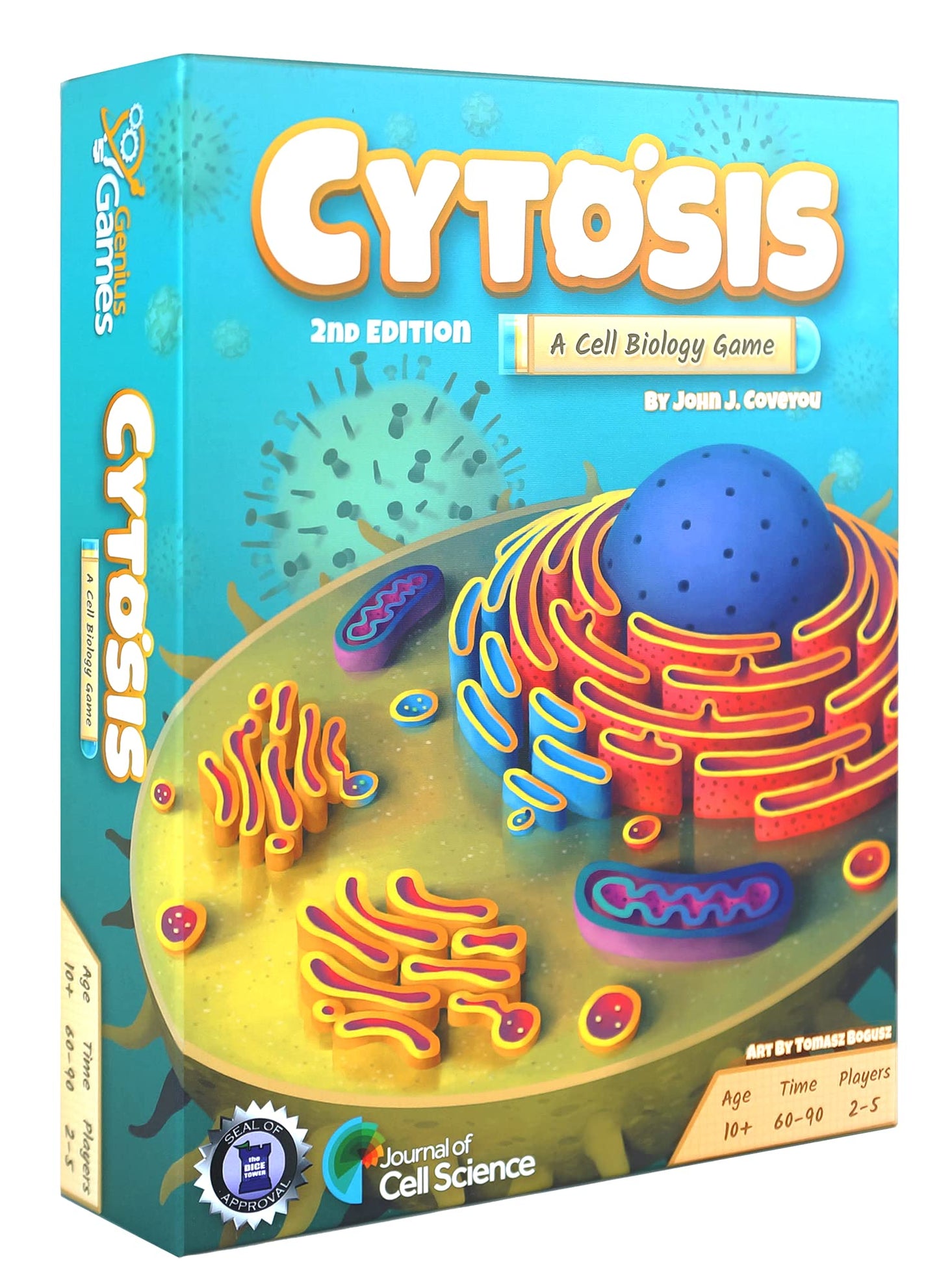 Genius Games Cytosis: Cell Biology Board Game, Strategy Game for Adults & Family, Cardboard, Model GOT1006, White