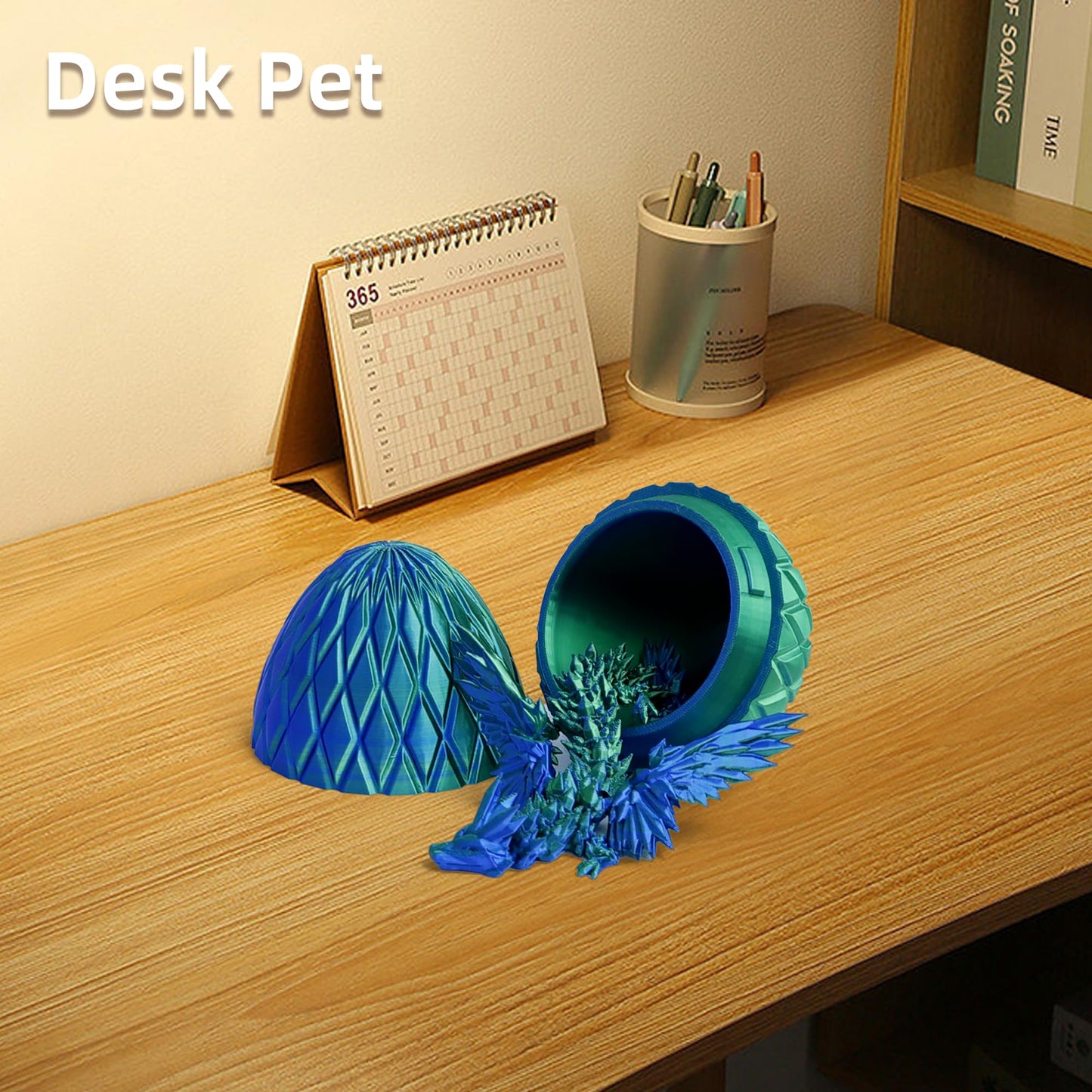 Flavery 3D Printed Dragon Egg With Dragon Inside- Easter Egg, Flying Dragon In Diamond Egg, Mystery Winged Dragon Gift, Desk Dec