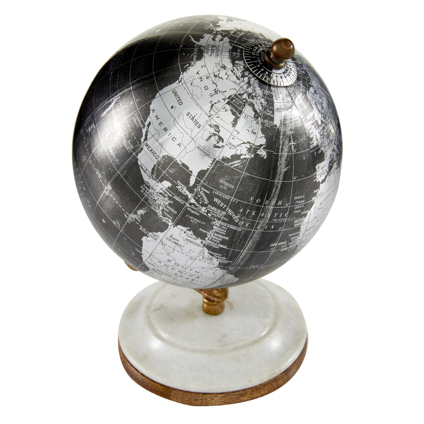 Deco 79 Modern Plastic Globe, 5' X 5' X 7', Black