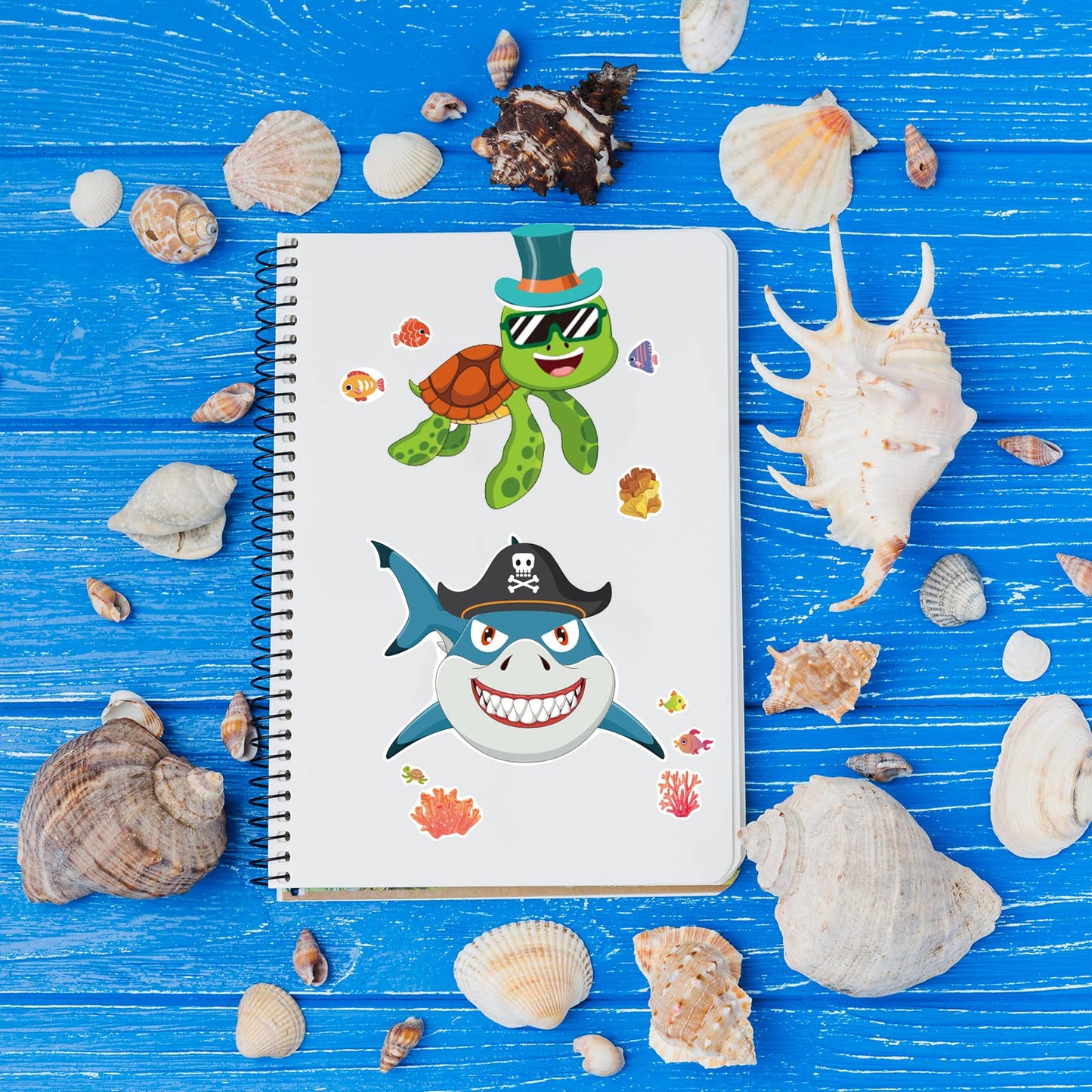 24 Sheets 8.27''  5.9'' Make Your Own Sea Animals Stickers For Kids Toddlers, Make A Face Stickers For Kids Party Favors Activit