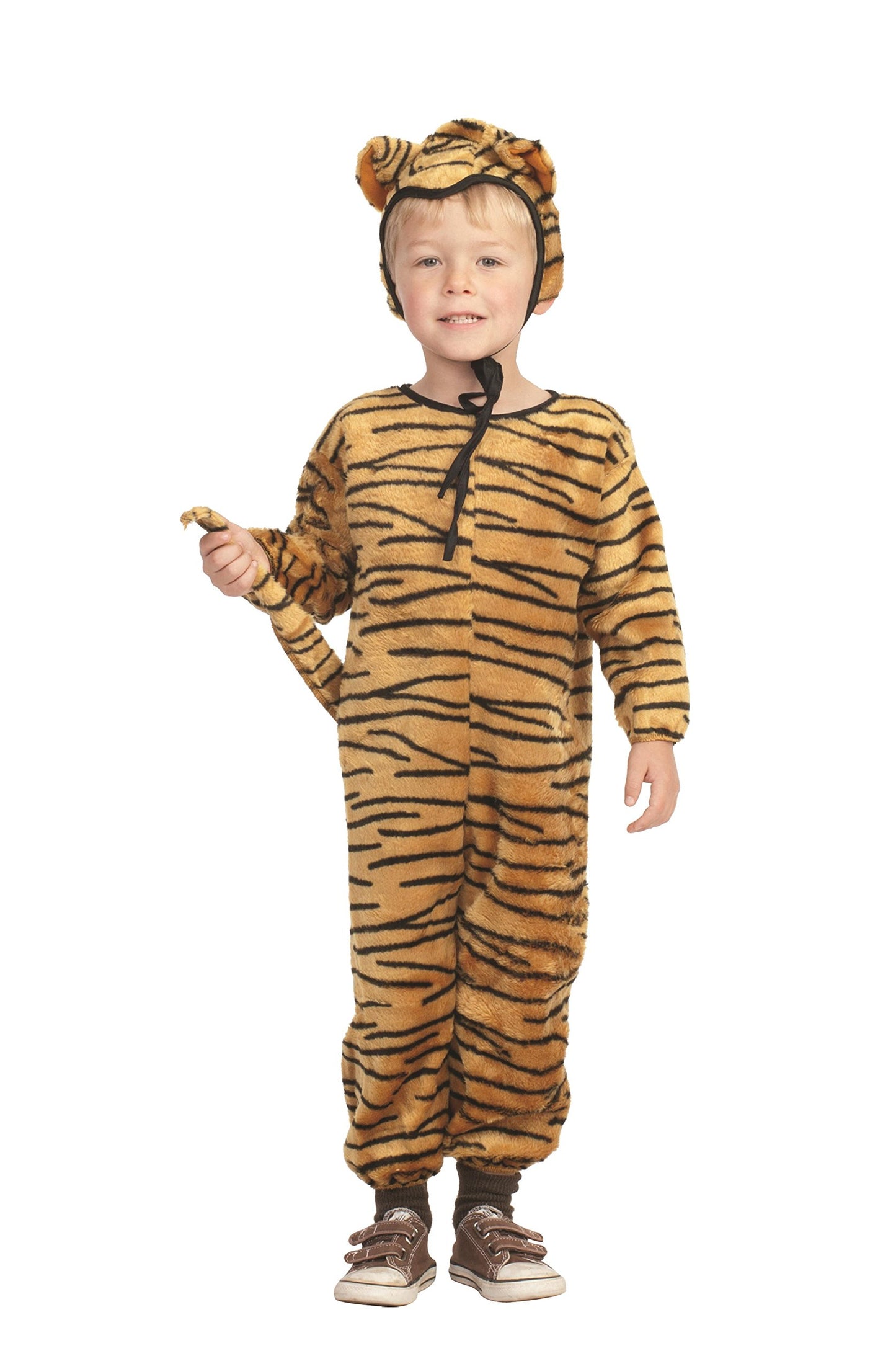 Child Toddler 2-4T - Brown/Black Economy Tiger Costume (Gloves And Shoes Not Included)
