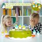 Uneede 4 In 1 Bounce And Catch Dinosaur Toys, Magnetic Fishing Game, Tic Tac Toe, Bowling And Pop Up Family Operation Game, Chri