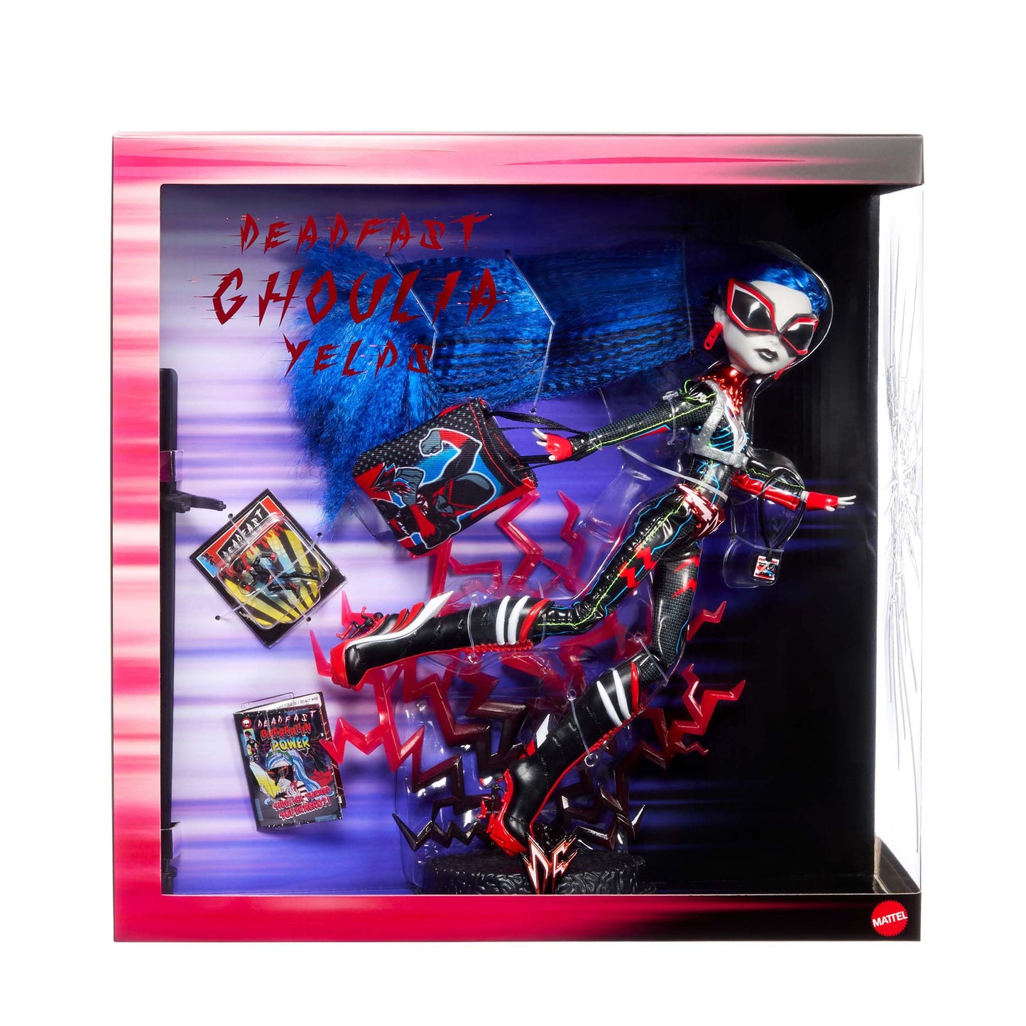 Monster High Deadfast Ghoulia Yelps SDCC 2024 limited availability Doll - Tech Savvy Upgrade with Comic-Con Badge  Mini Figure  and Comic Book